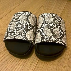 White and black extremely comfortable sandals